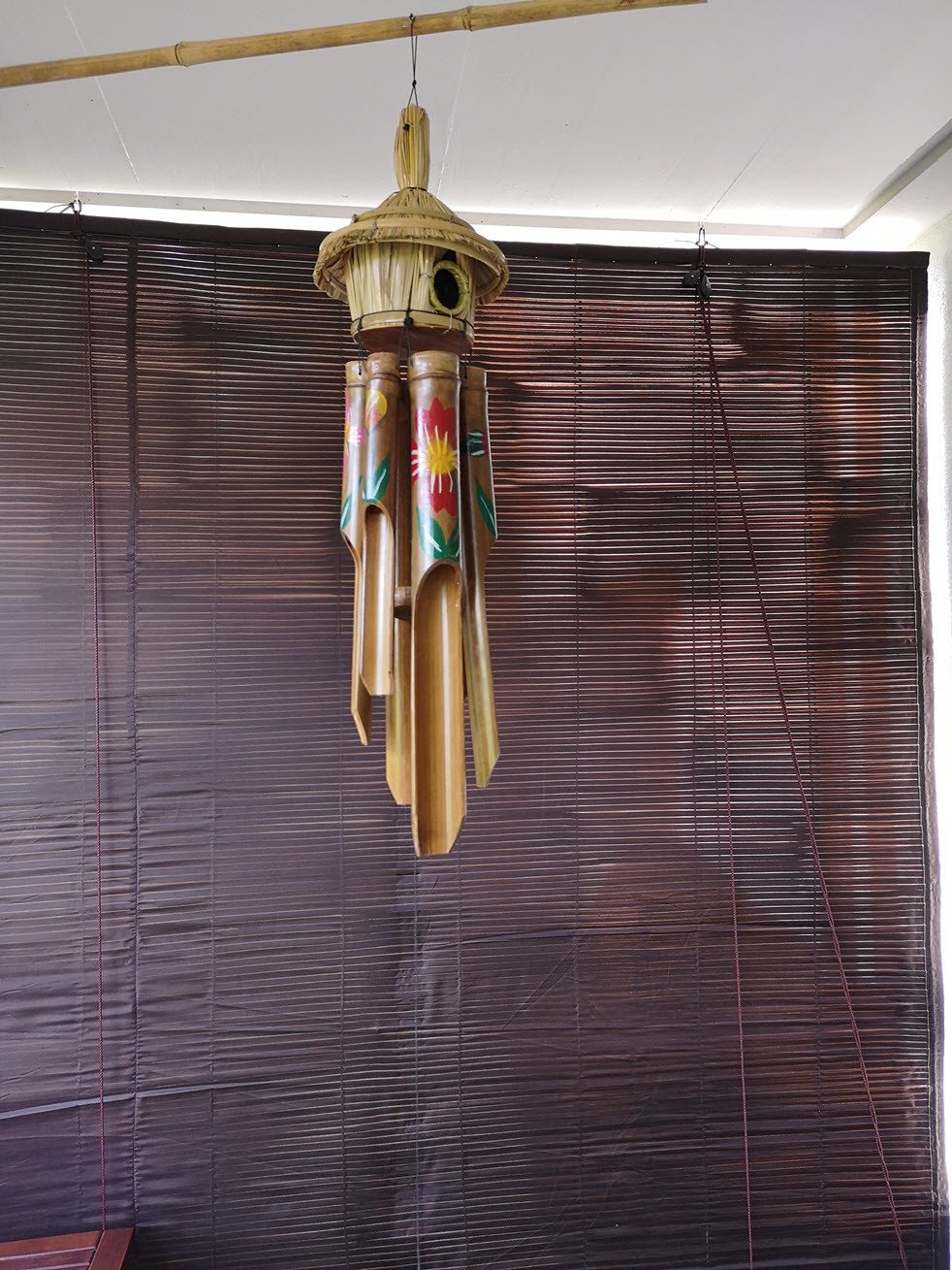 Bambus Windspiel - Vogelhaus